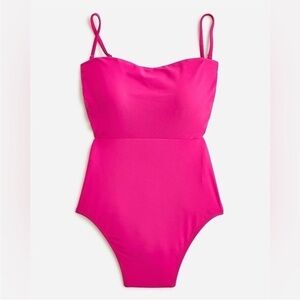 J. Crew Pink and Tan Swimsuit
